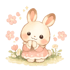 A Gentle Daily Life with Bunny & Flowers
