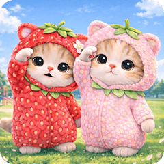 ちびニャン♡春スタンプ♡飛び出す