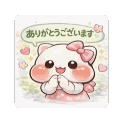 Hoppe-tan Cat Polite Stickers
