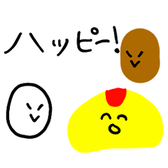 Cute omelette rice sticker