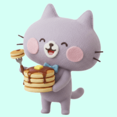 Kawaii Felt Cat Everyday Chat Stickers