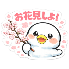 療癒系小白鴨：春季限定粉嫩貼圖