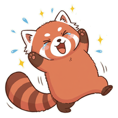 可愛系療癒 小熊貓英語貼圖