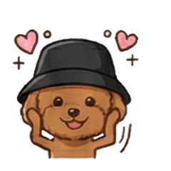 漁夫帽貴賓狗 A1