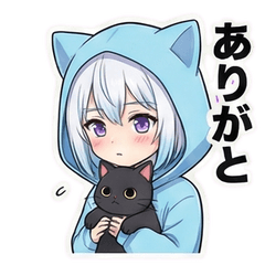 Tsundere Cat Girl: Daily Chat Stickers!