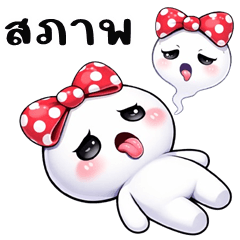 หัวกลม โบว์แดง (บิ๊กสติกเกอร์)