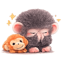 A cute little snow monkey