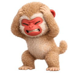 ลิงกังหน้าแดง! ตัวตึง (No text)