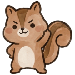 松鼠 - 小松鼠隨意畫 x 實用日常貼圖