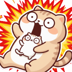 陽気なちびオレンジ猫