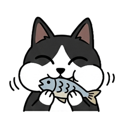 Playful Tuxedo Cat Stickers