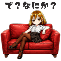 Tsundere Girl Daily Stickers.