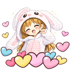 Noom Nim cute bunny costume.