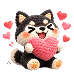 Amigurumi shibainu Stickers