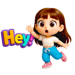 Cute Girl Popular English Stickers