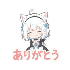 Chibi Cat Maid Everyday Stickers