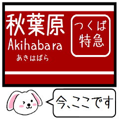 Inform station name of Tsukuba Line