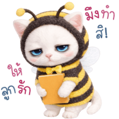 แมวขาว ชุดผึ้ง วันทำงาน 3_12