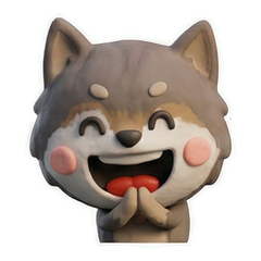 Animated Waving Wolfdog  71