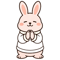 Praying Rabbit: Cheerful Support