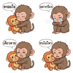 Baby Monkey His Comfort Plushie