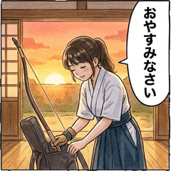 Kyudo Archery Girl Wagashi Matcha Zen!