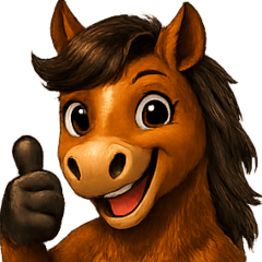 Cheerful Bay Horse Stickers