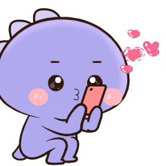 Purple Dino : Pop-up stickers