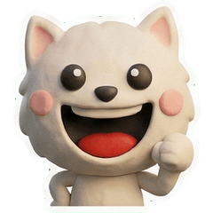 3D White Munchkin Cat 25