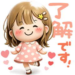 女の子★春ぷっくり立体3D