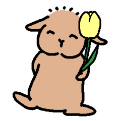 Lop ear's "Bi-chan" spring stamp