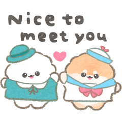 ぽぽちと春の新生活スタンプ〜英語ver