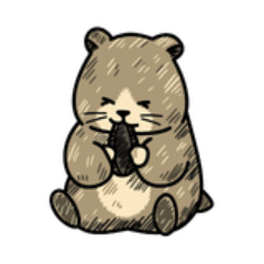 Hamster nibbling on sunflower seeds