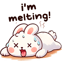 Cute white chubby rabbit 2 EN