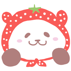 Panda and Strawberry Sticker
