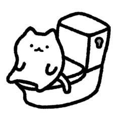 white cat move sticker3