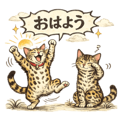 Bengal Cats Nyaru & Enya .Everyday Life