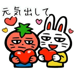 ラララビットたちの感情スタンプ。