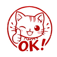 Simple anime-style Japanese seal stamp