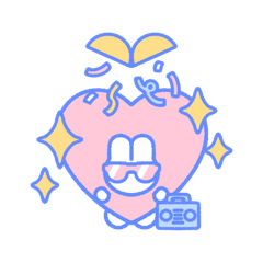 siroiusagichan sticker (Heart darake)