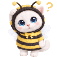 แมวขาว น่ารัก ชุดผึ้ง (no text)1_09