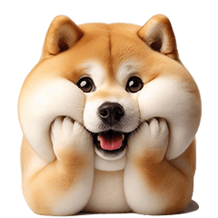 3D fat shiba dog daily