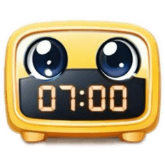 時間で伝えるかわいい目覚まし時計スタンプ