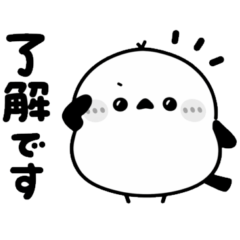 大人モノクロ♡まんまるシマエナガ