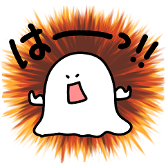 Cute kawaii ghost sticker