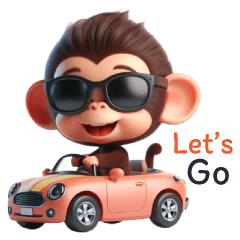 ลิงน้อย น่ารัก 3D