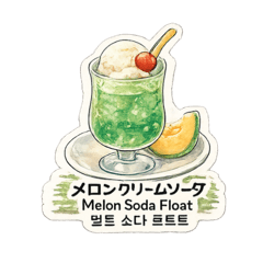Hand Drawn Retro Cafe Food Stickers