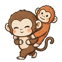 (-ω-、) 小猴猴有我陪你