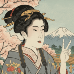 江戸時代の女性　浮世絵　ゆうゆう