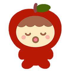Kigurumi fruit sticker